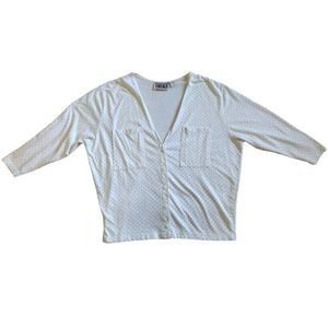 Vintage Athentic Forenza Sportswear White‎ Button Down Shirt Size M Pockets